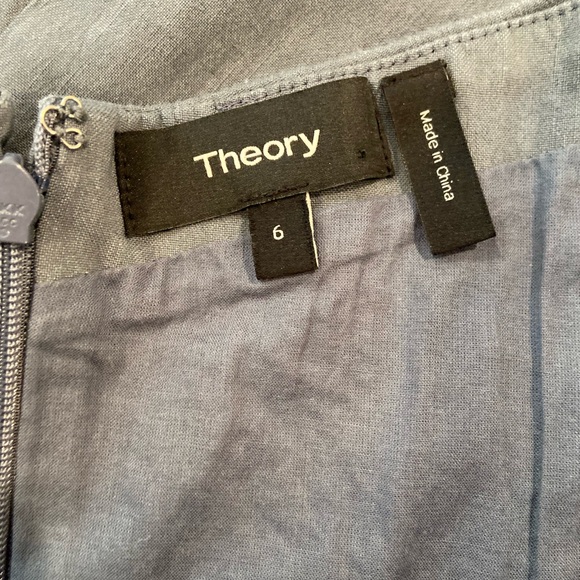 Theory Clean Strap Midi Dress Blue Steel Size 6 - Picture 5 of 12